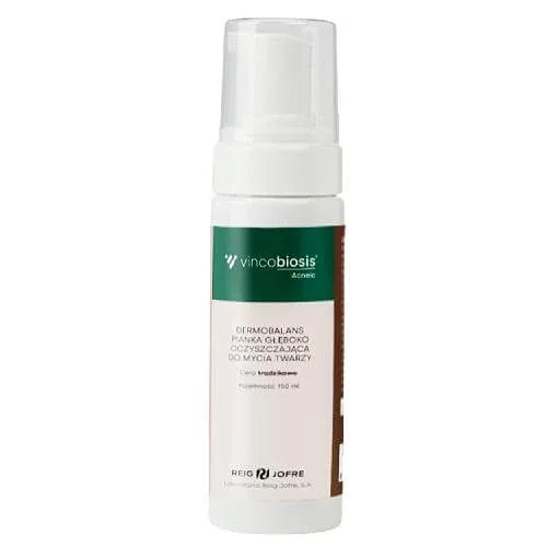 Vincobiosis Acenic Dermobalans spumă de curățare profundă pentru spălarea feței, 150 ml — preț și oferte