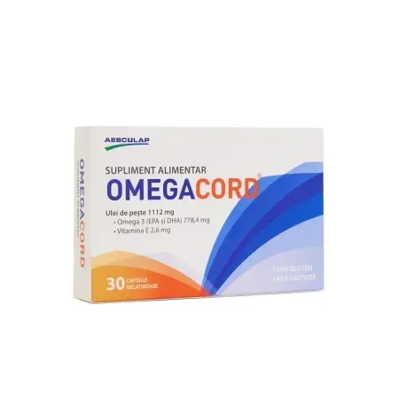 Omegacord 30 capsule, Aesculap — preț și oferte