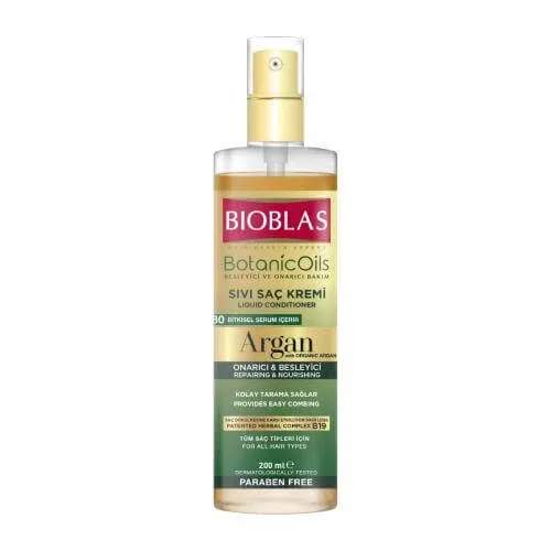 BIOBLAS Botanic Oils Argan balsam lichid regenerant pentru îngrijirea părului, 200ml — preț și oferte