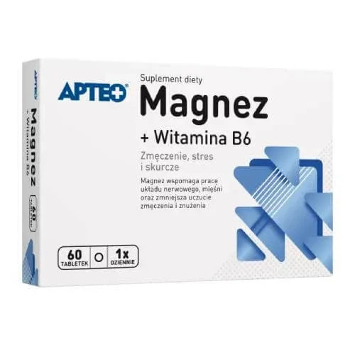Magneziu + vitamina B6 APTEO, 60 comprimate Synoptis — preț și oferte