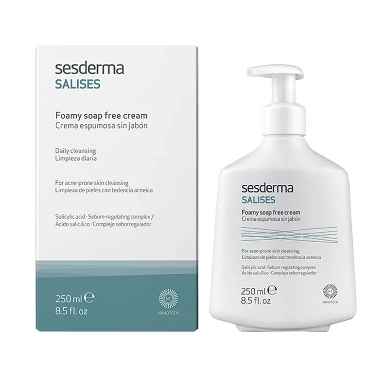 Sesderma Salises, cremă spumantă de curățare facială, fără săpun, 250 ml — preț și oferte