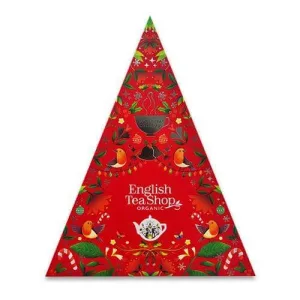 English Tea Shop Advent Calendar (roșu) Calendar de advent 25 de piramide de ceaiuri organice