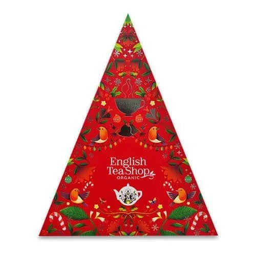 English Tea Shop Advent Calendar (roșu) Calendar de advent 25 de piramide de ceaiuri organice — preț și oferte