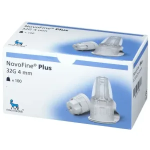 Ace pentru injector NovoFine Plus, 32G (0,23/0,25 mm) x 4 mm, 100 bucăți, Novo Nordisk Pharma