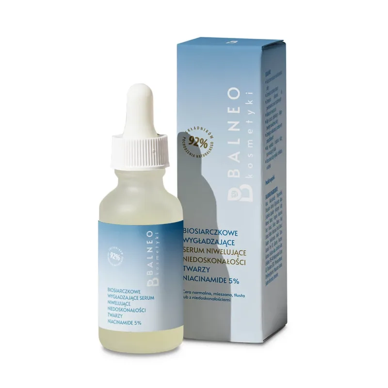 Balneokosmetics, ser facial de netezire cu biosulfură, niacinamidă 5%, 30 ml — preț și oferte