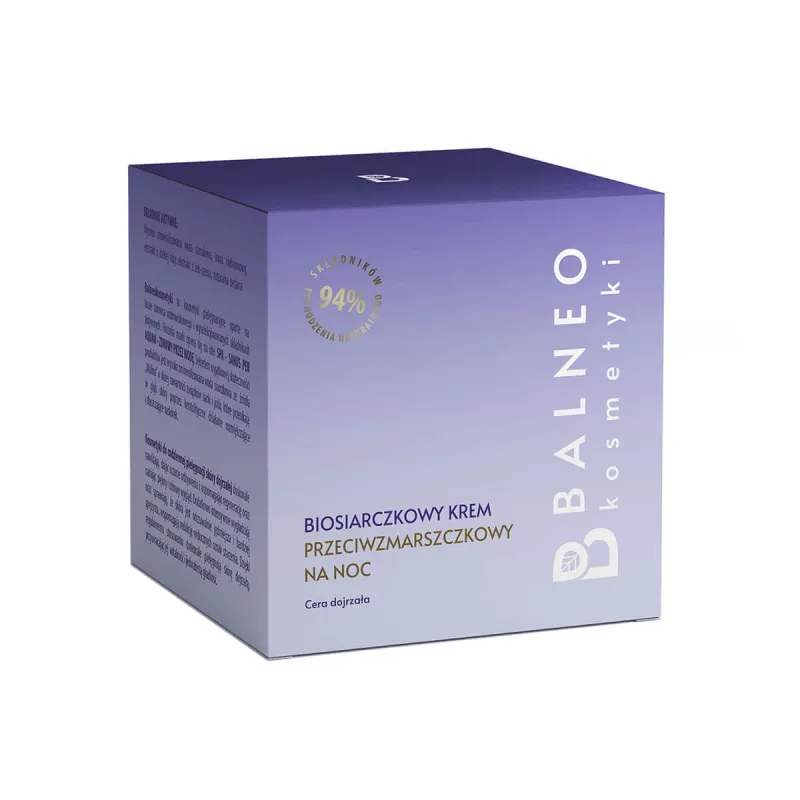 Balneokosmetics, cremă de noapte antirid cu biosulfură, 50 ml — preț și oferte