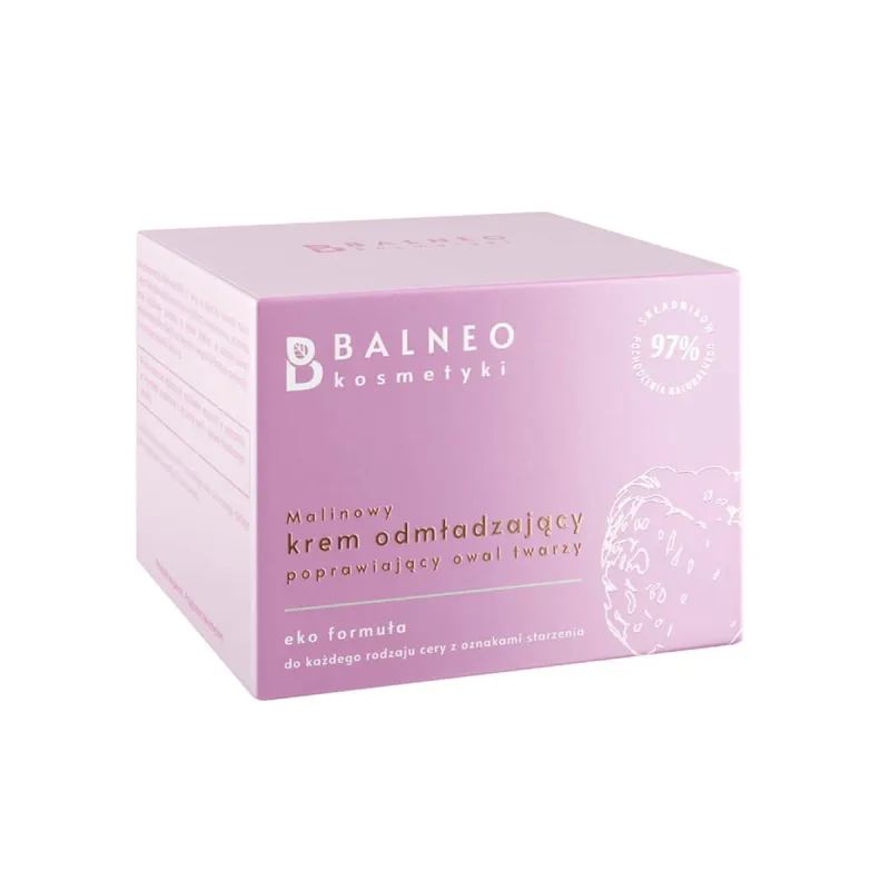 Balneocosmetics, cremă întineritoare de zmeură pentru îmbunătățirea ovalului facial, 50 ml — preț și oferte