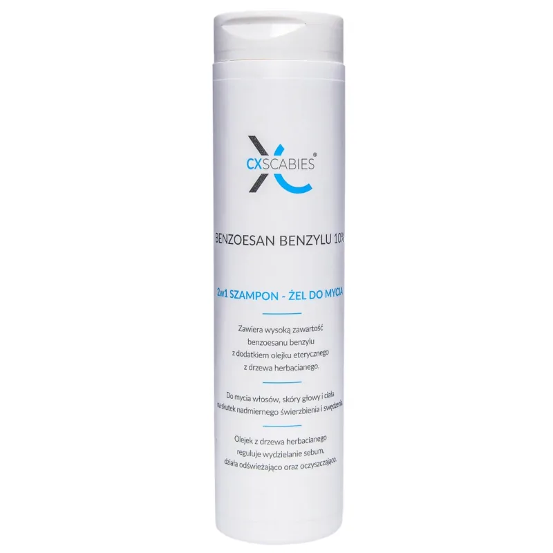 CxScabies Benzyl Benzoate 10%, șampon-gel de spălare 2 în 1, pentru pielea cu scabie și prurit, 200 ml — preț și oferte