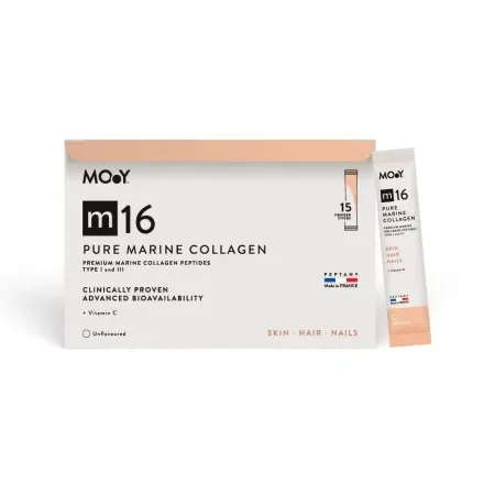 Colagen marin pur cu vitamina C m16, 15 plicuri x 10.1 g – Molecules of Youth — preț și oferte