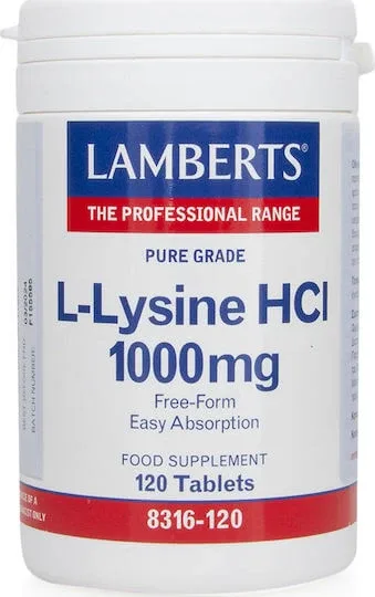 Lamberts L-Lysine HCL 1000mg 120 Tablete — preț și oferte