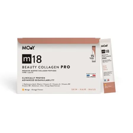 Colagen PRO marin beauty cu aroma de mango si portocale m18, 15 plicuri x 8 g – Molecules of Youth — preț și oferte
