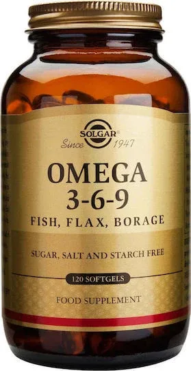 Solgar Omega 3 6 9 Fish, Flax, Borage 120 softgels Unflavoured — preț și oferte