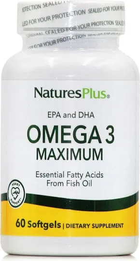 Nature's Plus Omega 3 Maximum Ulei de pește 60 softgels — preț și oferte