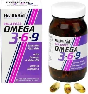 Health Aid Balanced Omega 3 6 9 90 softgels Unflavoured