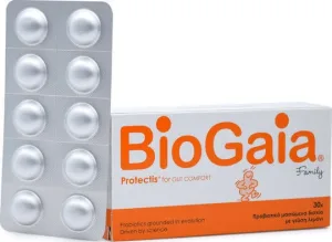BioGaia Protectis Family Probiotice pentru Adulți și Copii 30 tablete masticabile Lămâie