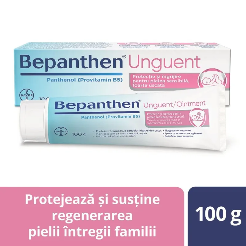 Bepanthen Unguent pentru iritatiile de scutec, 100 g – Bayer — preț și oferte