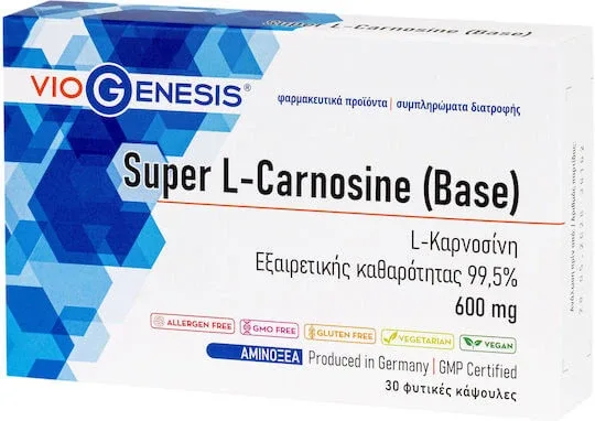 Viogenesis Super L-carnosine 600mg 30 Capsule din plante medicinale — preț și oferte