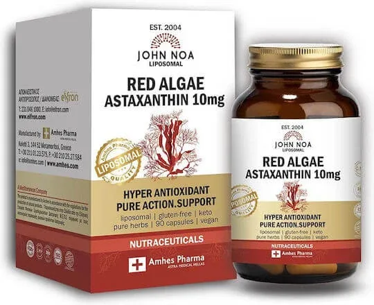 John Noa Liposomal Red Algae Astaxanthin 10mg 90 capsule veget — preț și oferte