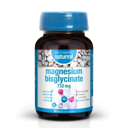 Magneziu Bisglicinat, 750 mg, 90 tablete – Naturmil — preț și oferte