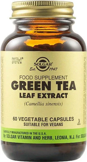 Solgar Standardised Full Potency Green Tea Leaf Extract (Camellia Sinensis) 500mg 60 capsule veget — preț și oferte