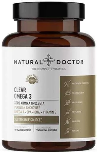 Natural Doctor Clear Omega 3 Ulei de pește 90 capsule veget Unflavoured — preț și oferte