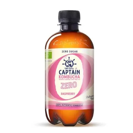Bautura Bio Kombucha fara zahar Zmeura, 400 ml, The GUTsy Captain — preț și oferte