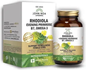 John Noa Rhodiola, Evening Primrose, B7, Omega 3 30 capace