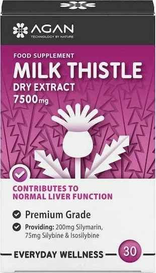 Agan Milk Thistle Dry Extract 7500mg 30 file — preț și oferte