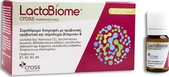 Cross Pharmaceuticals LactoBiome Probiotice 10 fiole — preț și oferte