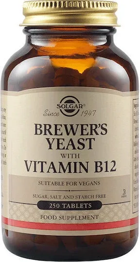 Solgar Brewer's Yeast with Vitamin B12 500mg 250 x 1 tablete — preț și oferte