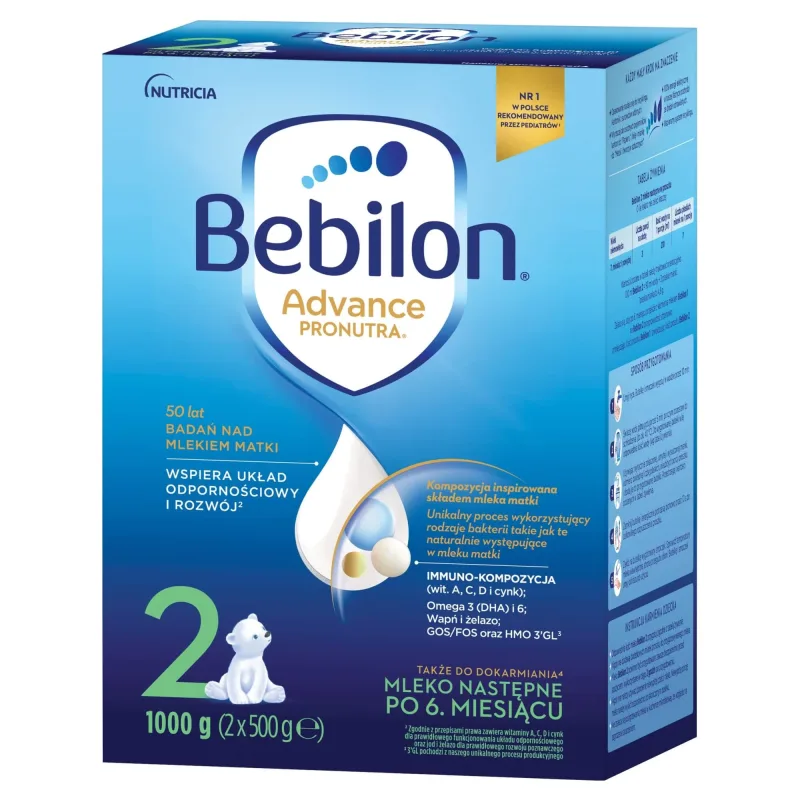 Bebilon Advance Pronutra 2, lapte de continuare, peste 6 luni, 1000 g — preț și oferte