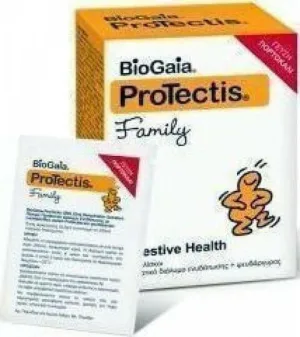 BioGaia Protectis Family Probiotice pentru Adulți și Copii 7 pliculețe Portocaliu
