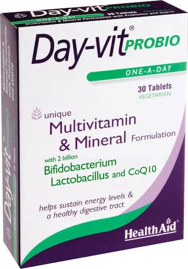 Health Aid Day-Vit Probio Probiotics & CoQ10 Probiotice 30 file — preț și oferte