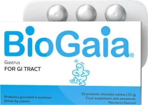 BioGaia Gastrus Probiotice 30 tablete masticabile Mandarină Menta