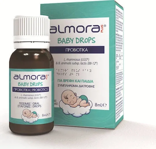 almora PLUS® Baby Drops Probiotice pentru Bebeluși în picături pentru ameliorarea colicilor bebelușilor și sănătatea tractului gastro-intestinal 8ml — preț și oferte
