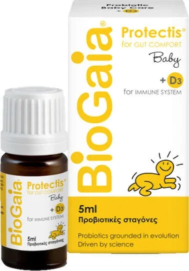 BioGaia Protectis Baby & D3 Drops Probiotice pentru Bebeluși 5ml — preț și oferte