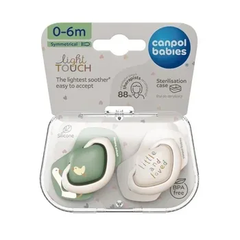 Suzeta simetrica din silicon 0-6 luni Goose 22/667 – 2 buc, Canpol Babies — preț și oferte