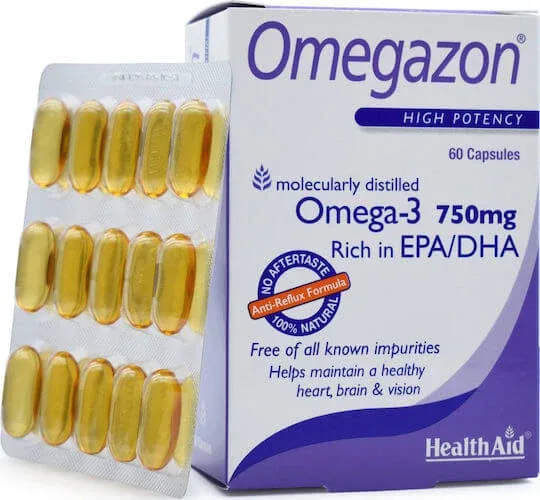 Health Aid Omegazon Ulei de pește 750mg 60 capace Unflavoured — preț și oferte