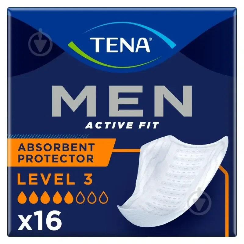 Tena Men Active Fit, tălpi anatomice pentru bărbați, nivel 3, 20 de bucăți — preț și oferte