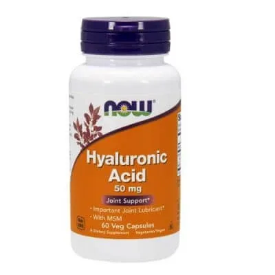 Now Foods Acid hialuronic 50 mg cu MSM, 60 capsule — preț și oferte