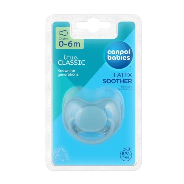 Suzeta din latex rotunda 0-6 luni – Canpol babies, Blue — preț și oferte