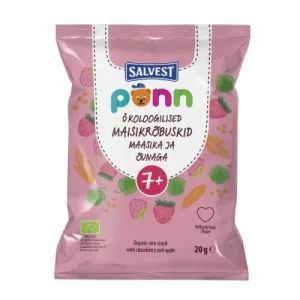 SALVEST PÕNN BIO chipsuri cu căpșuni, 20 g