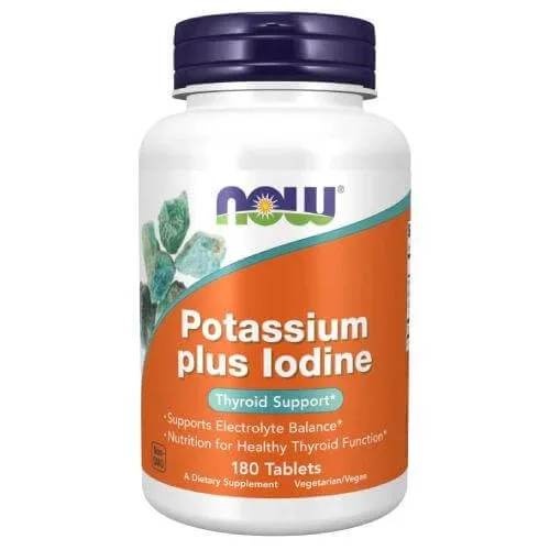 NOW FOODS Potasiu plus iod, 180 comprimate — preț și oferte
