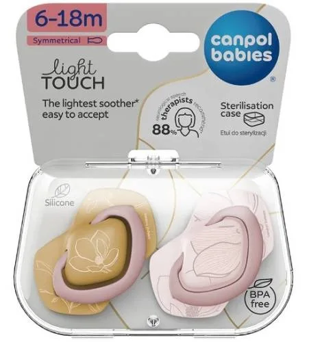 Canpol Suzeta Simetrica Silicon 6-18l X2buc Gold 22/665 Pink CANPOL BABIES — preț și oferte