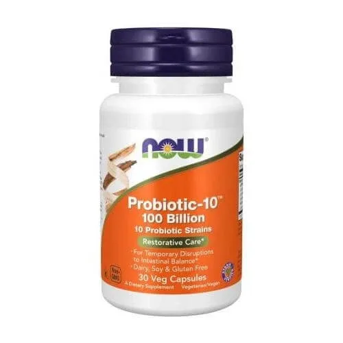 NOW FOODS Probiotic-10 100 Billion, 30 capsule — preț și oferte
