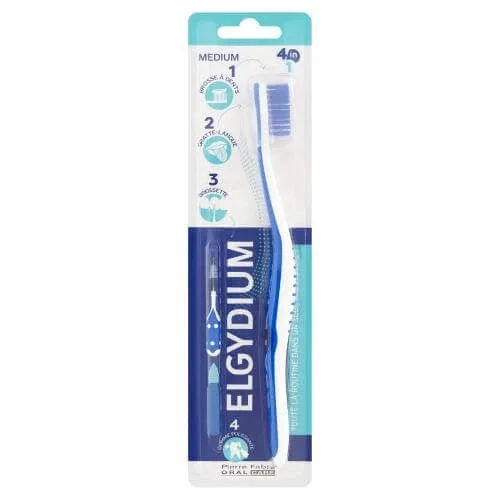 Periuță de dinți Elgydium 4in1 mediu, 1 buc — preț și oferte