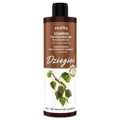 VENITA Șampon de păr tricologic anti-mătreață cu gudron, 300 ml — preț și oferte