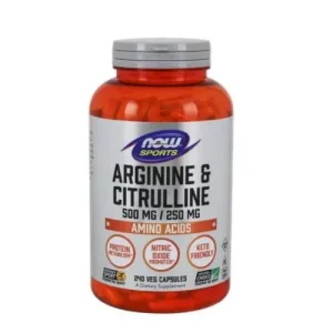 NOW FOODS Sports Arginină și Citrulină L-Arginină + L-Citrulină, 240 capsule