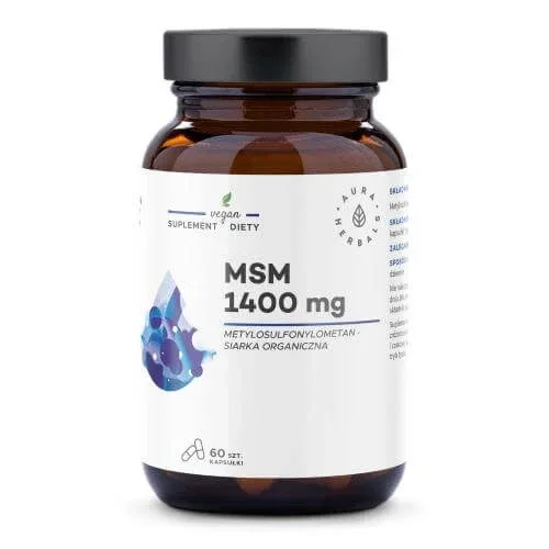 Aura Herbals MSM 1400 mg sulf organic, 60 capsule — preț și oferte