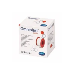 Rola adezivă OMNIPLAST WHITE 5m x 1.25cm, 1 buc